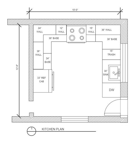 Image result for Square Kitchen Layout Drawing