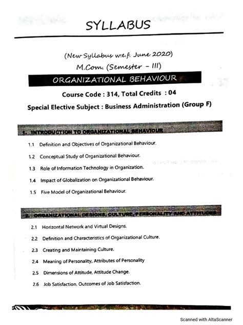 Image result for IGNOU Organization Behaviour Syllabus