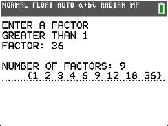 Image result for Factor Program TI-84