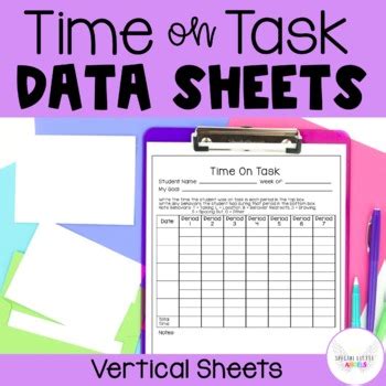 Toradh íomhá ar Time On Task Data Sheet