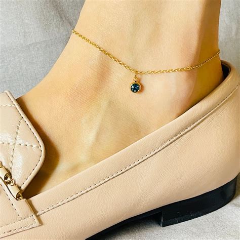 Image result for Birthstone Anklet