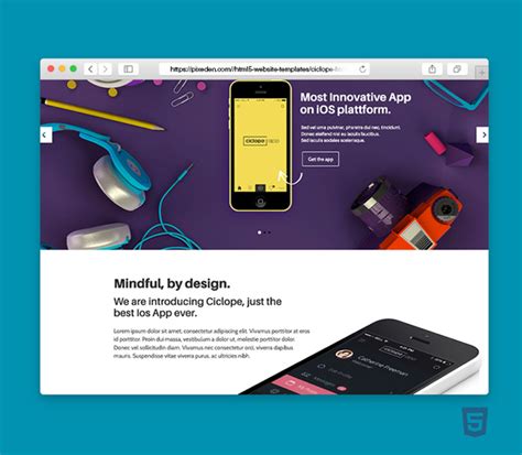 Image result for iOS-style HTML Template