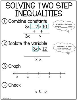 Toradh íomhá ar Solving 2 Step Inequalities