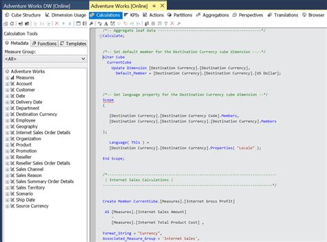 SQL Server Analysis Services Multidimensional に対する画像結果
