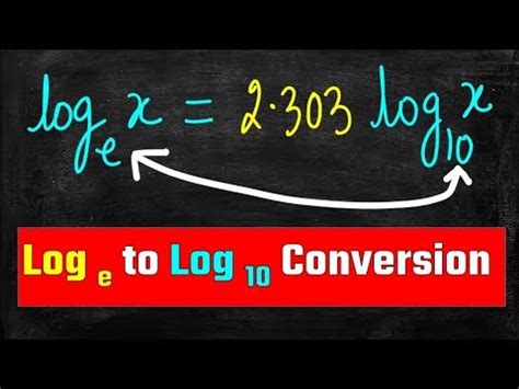 Image result for Log Conversion Formula
