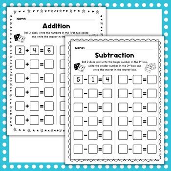 First Grade Math Dice Games に対する画像結果