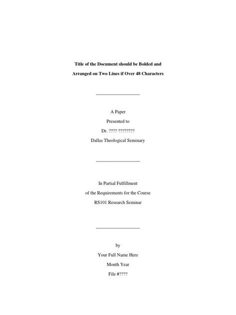 Image result for Turabian Style Format Example Paper