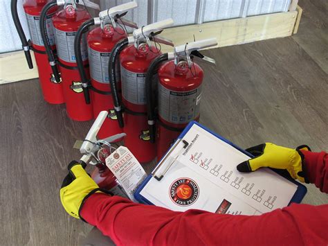 Image result for Pic of Fire Extinguisher Inspection