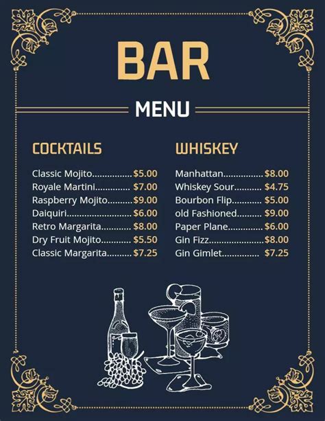 Image result for Bar Food Menu PDF