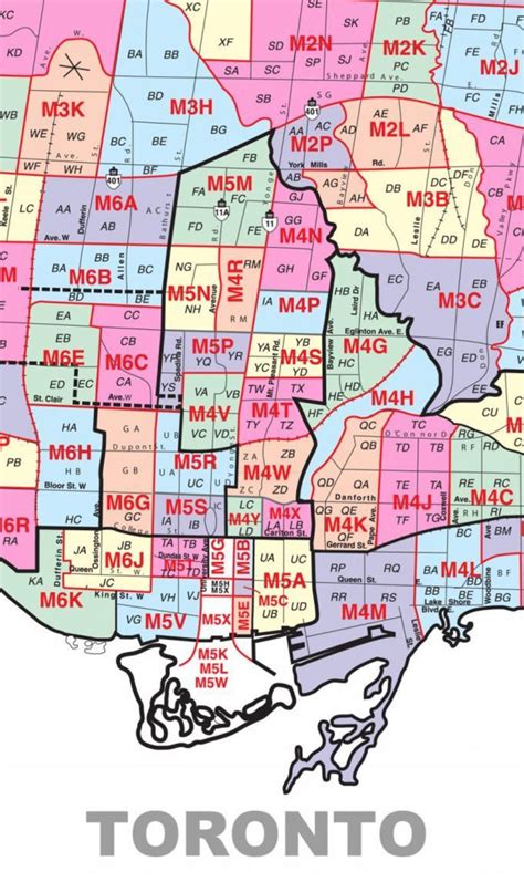 Toronto Postal Code Map に対する画像結果