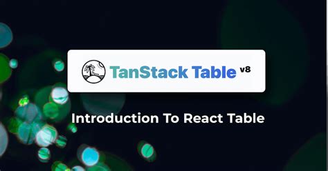 Tanstack Table Tutorial に対する画像結果
