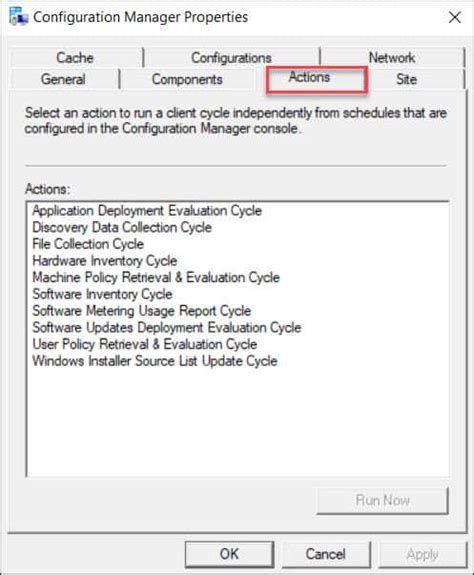 Toradh íomhá ar Windows 1.0 Control Panel Configuration Manager Actions