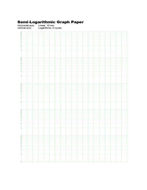 Semi Logarithmic Graph Paper with Axis Free Download