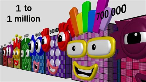 NumberBlocks 1 to 1000000-க்கான படிம முடிவு