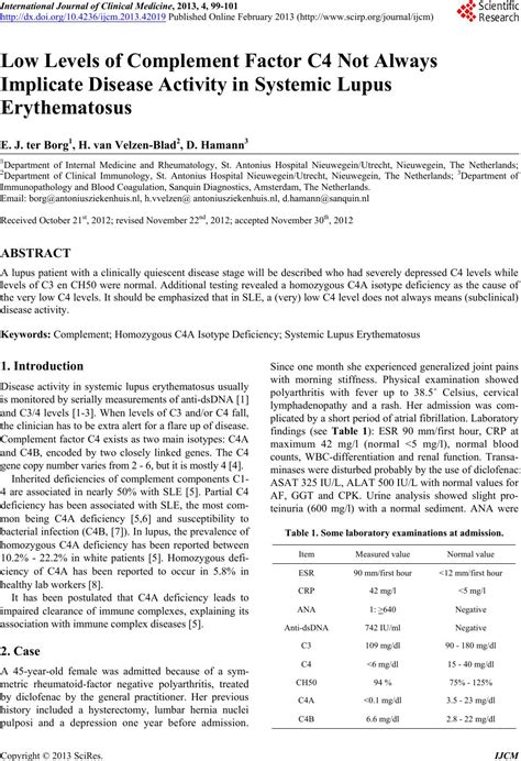 Image result for Elevated Complement C4