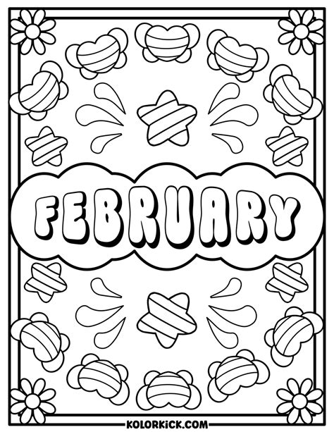 Month of February Days to Color に対する画像結果