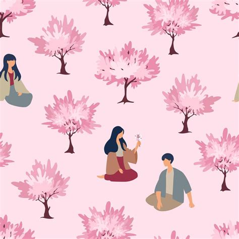 Image result for Hanami in Spring Drawing