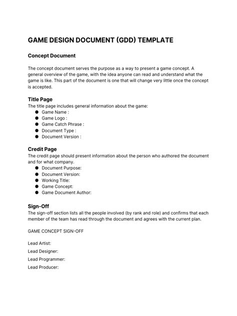 Image result for Unity Game Design Document