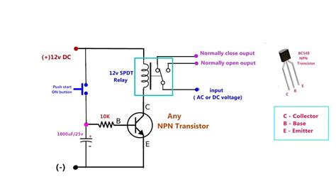 Image result for Transistor as a Switch to Control a Relay