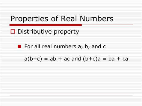 Image result for Properties of Real Numbers Examples