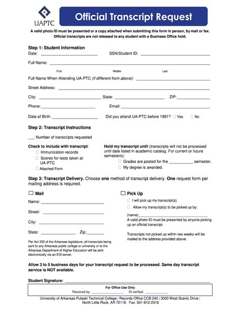 Image result for Transcript Request Form