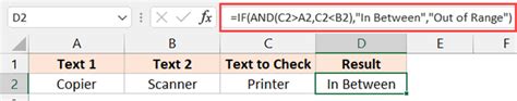 Image result for Between Function in Excel