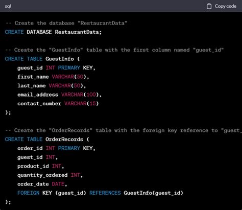 Afbeeldingsresultaten voor SQL Query for Restaurant Menu Database