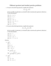 Finding Difference Quotient From Graphs Worksheet に対する画像結果