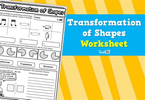 Image result for Name the Transformation Worksheet
