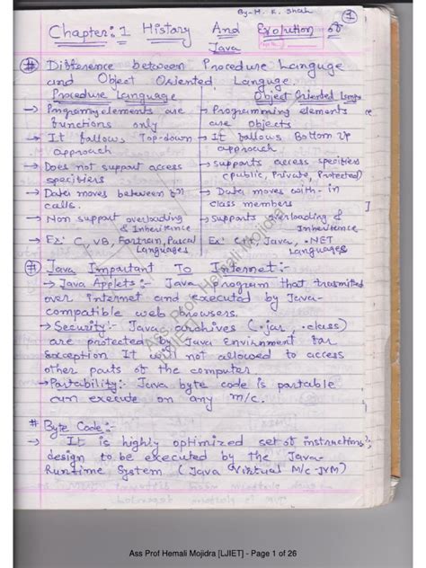 Image result for Java Handwritten Notes Scribd PDF