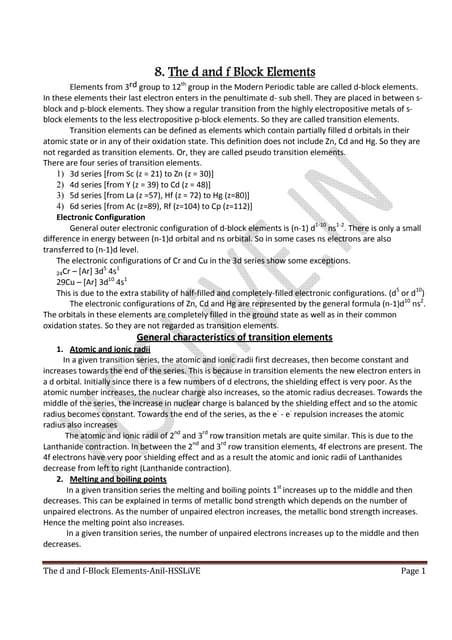 D-Block Elements PDF-এর ছবি ফলাফল
