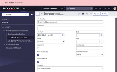 Toradh íomhá ar ServiceNow Free Test Instance