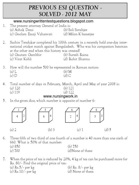 Image result for ESIC Question Paper