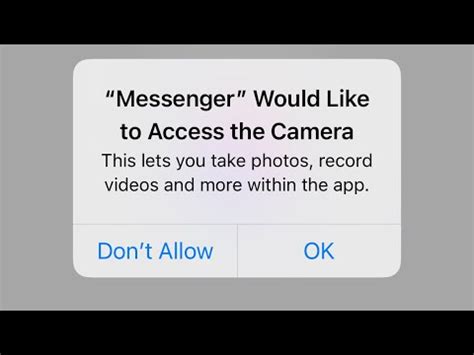 iOS Camera Access Message に対する画像結果