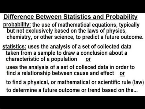 Image result for Statistics vs Probability