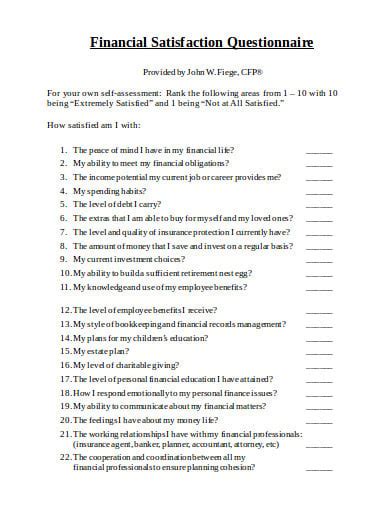 Image result for Financial Advisor Questionnaire Intake Form