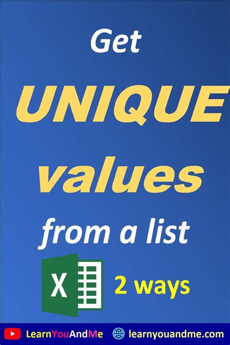Image result for Extract Unique Values in Excel