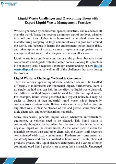 Image result for Liquid Waste Management Problem Analysis