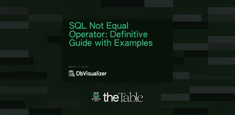 Image result for Not Equal to in SQL