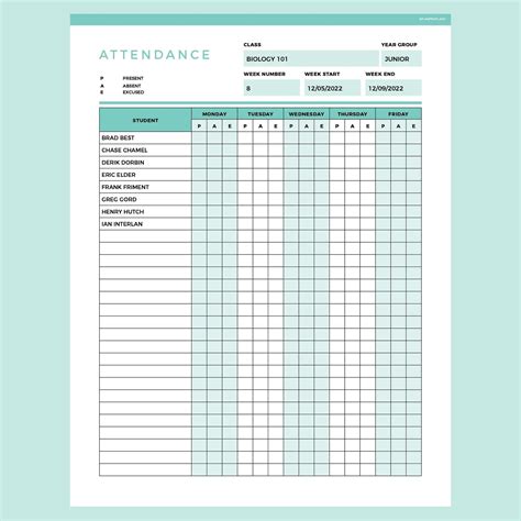 Afbeeldingsresultaten voor Small Group Attendance Tracker Classroom