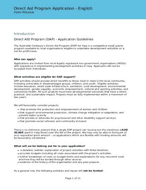 Direct Aid Program Application Form に対する画像結果