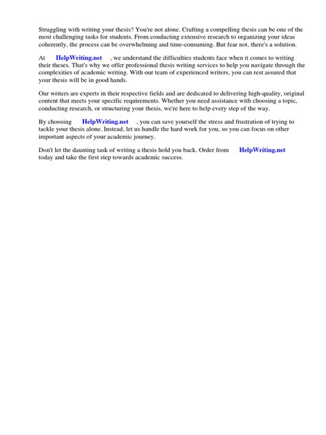 Image result for Thesis Example