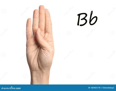 Image result for Sign Language Letter B Color Blue