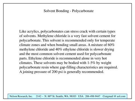 Polycarbonate Solvent Extraction-க்கான படிம முடிவு