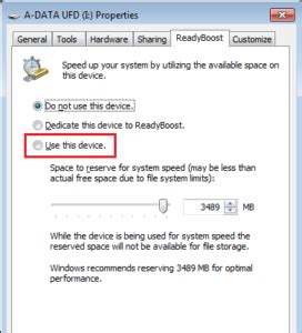 Image result for ReadyBoost Setting