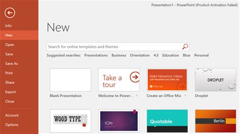 Image result for Option File in PowerPoint