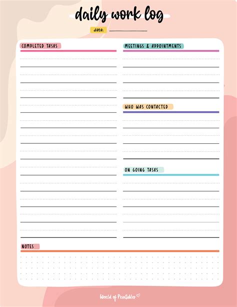 Image result for Weekly Work Log