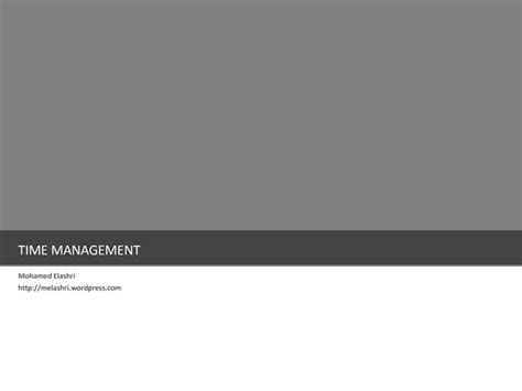 Image result for Time Management Project Title Slide