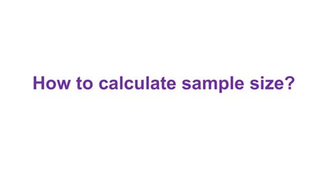 Image result for Sample Size Calculation Formula