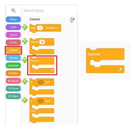 Block Code Forever Loop માટે ઇમેજ પરિણામ
